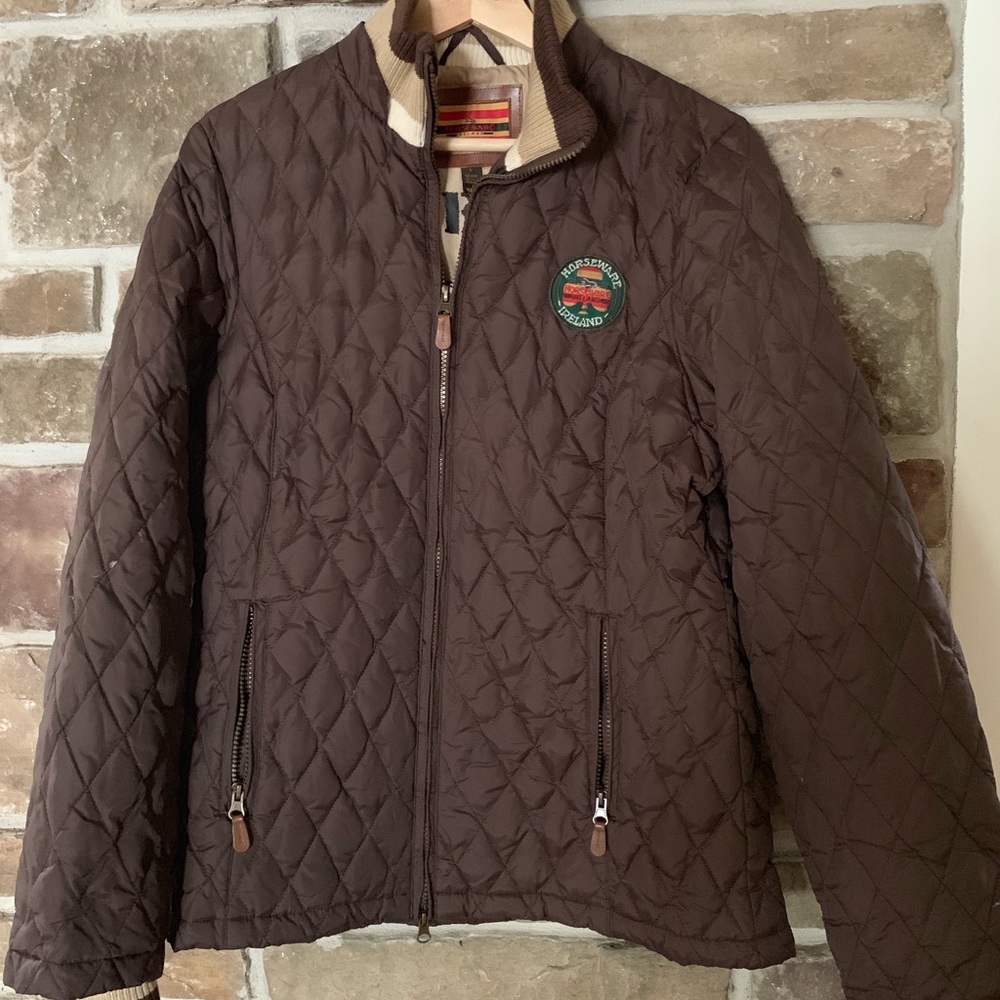 Brown Quilted Bomber